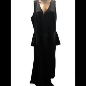 Fashion 2 Fiqure Elegant Black Peplum Maxi Dress-Gown Size 3/20-22